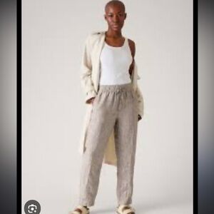 NWT Athleta retreat, linen ankle pant medium tall pyrite